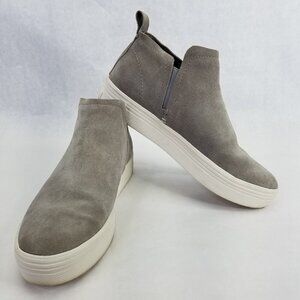 Dolce Vita Shoes Women’s 9.5 Tanya Gray Suede Platform High Top Sneakers Pull On